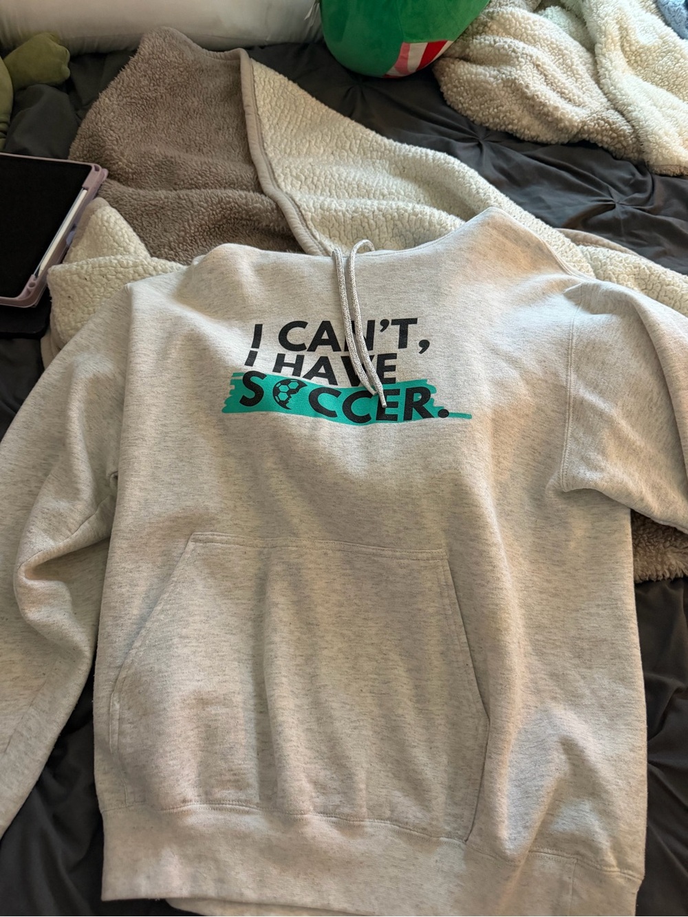 Heather Gray 'I Can't, I Have Soccer' Pullover Hoodie